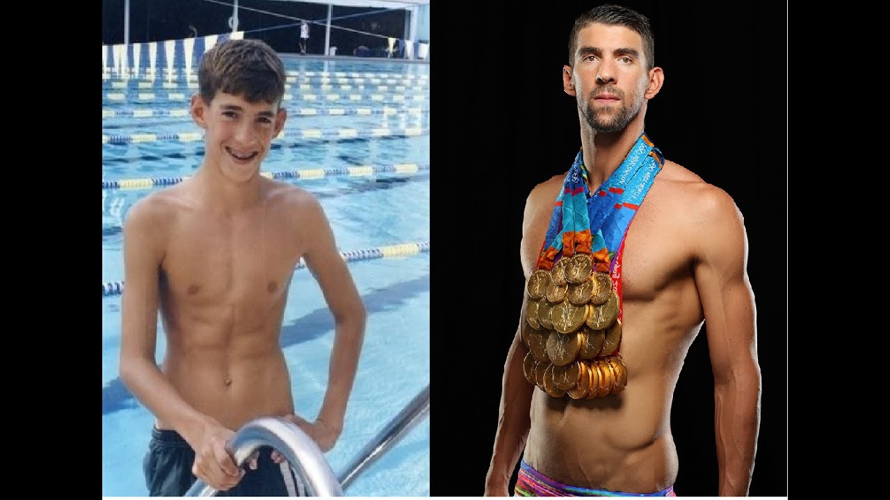 Michael Phelps -  from 2 to 32 years old