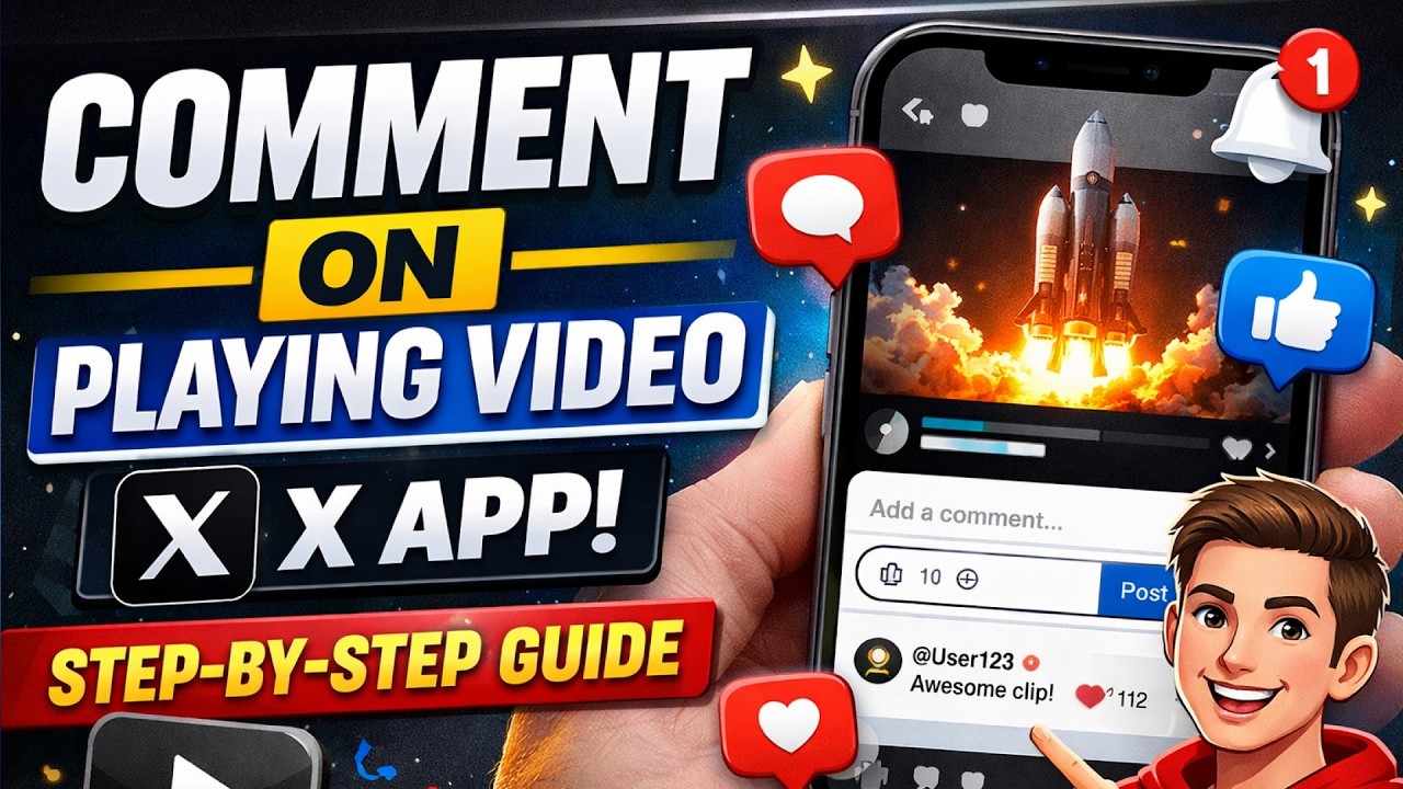 How to comment on playing video on X app