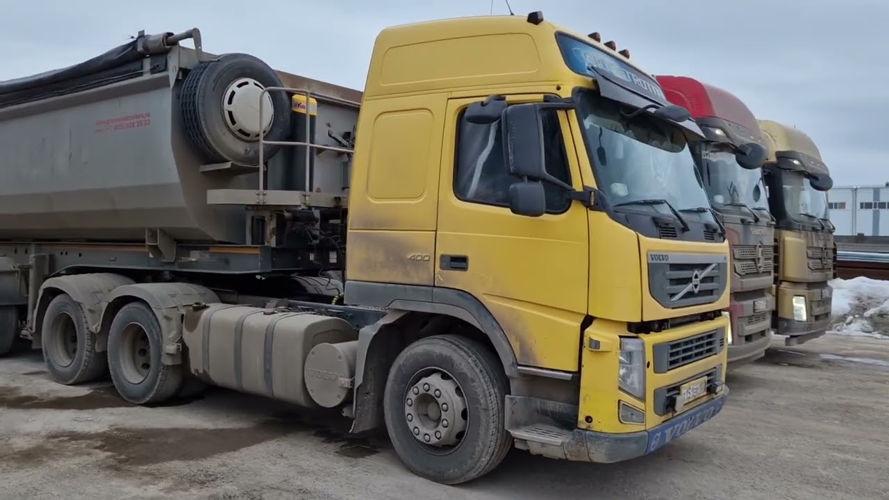 Седельные тягачи Volvo FM Truck 6x4 (2012) + самосвальные полуприцепы Grunwald 9453 (Уфа)