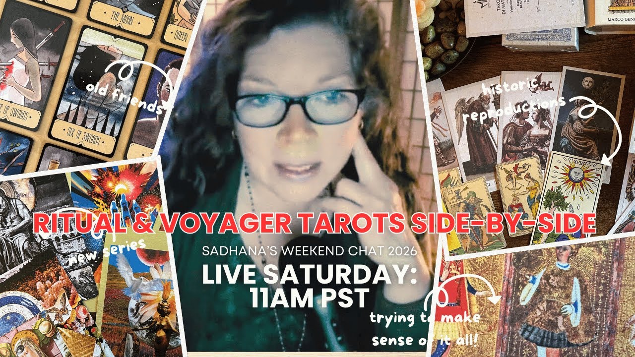 🎙️ LIVE with Sadhana 🎤 Cards, Questions & Curiosities | Voyager & Ritual Tarot Side-by-Side