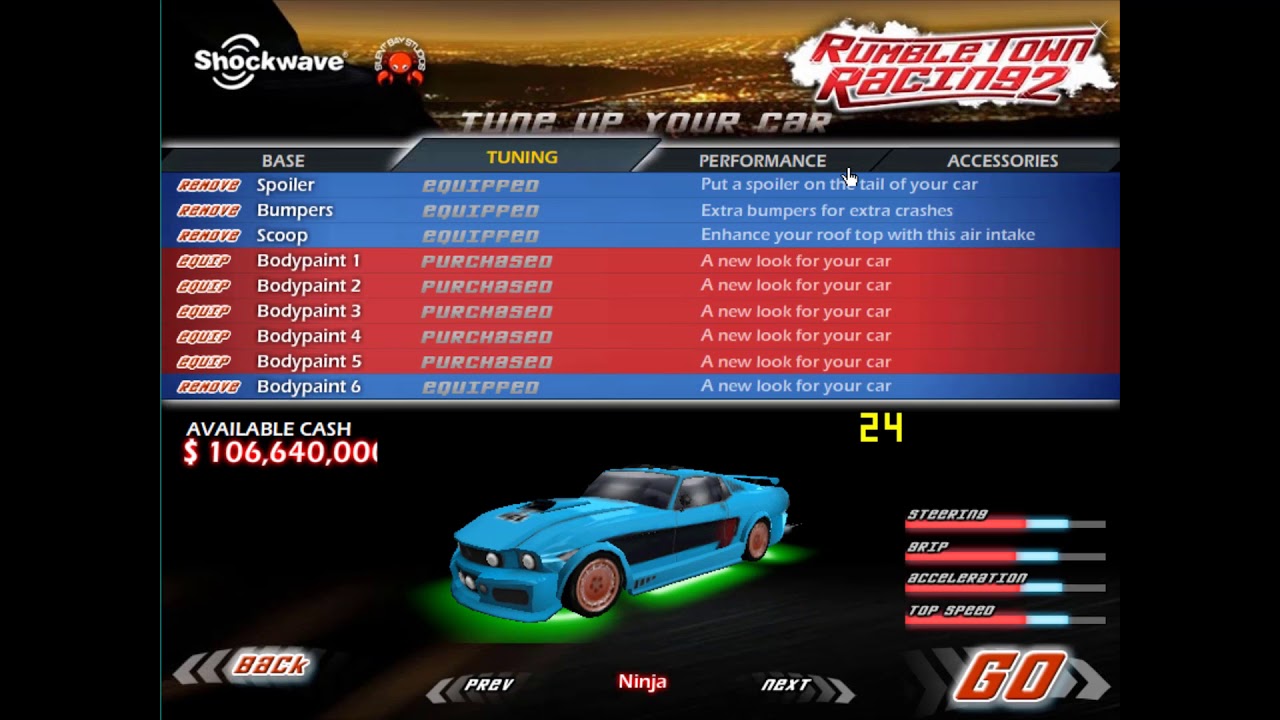 Rumble Town Racing 2 - Save Game