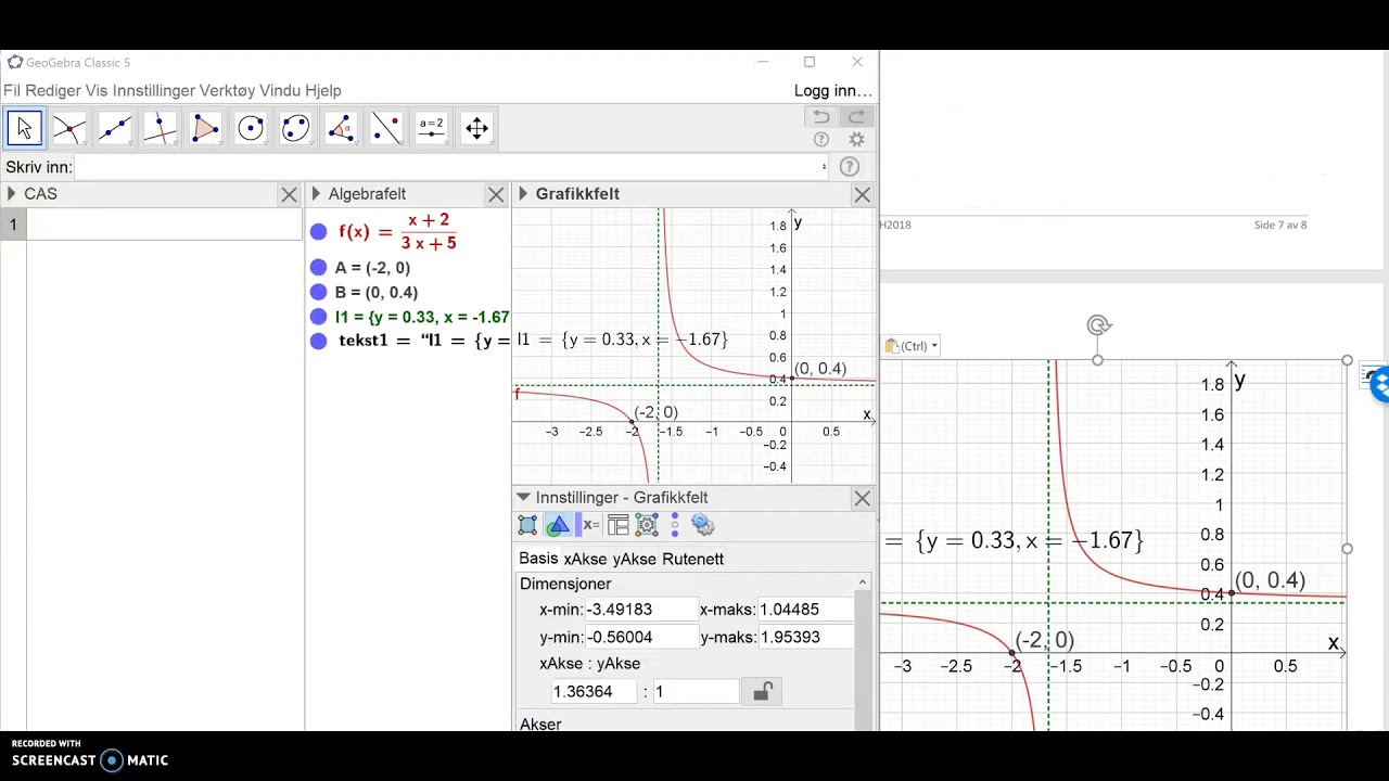 Rasjonal funksjon GeoGebra