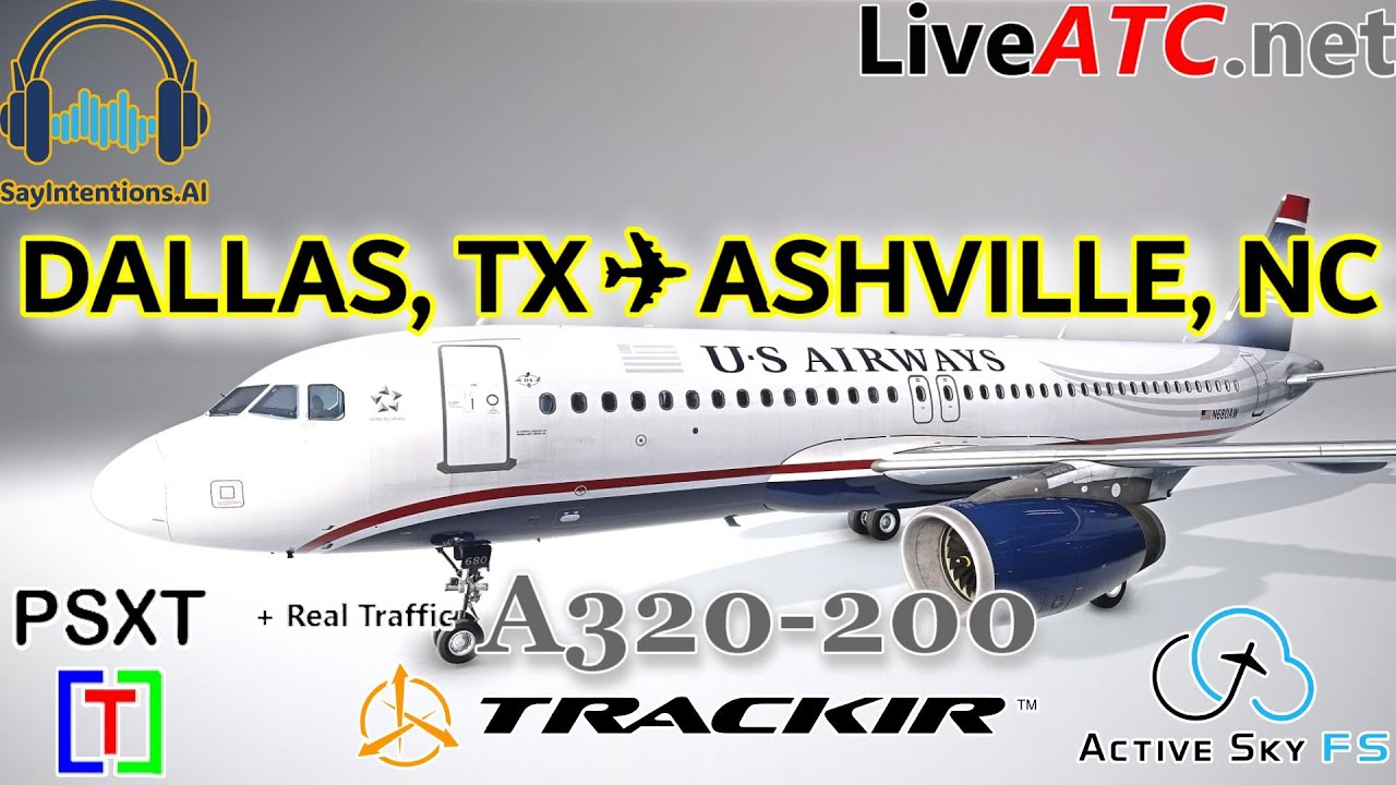 4K ULTRA HD  | EARLY MORNING FLIGHT TO CAROLINA! | KDFW-KAVL