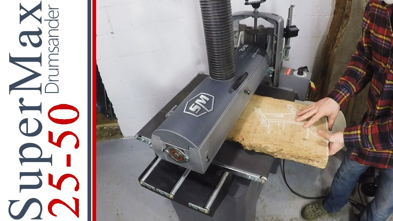 My Drum Sander & How it Works!  SuperMax 25-50  Huge Capacity!