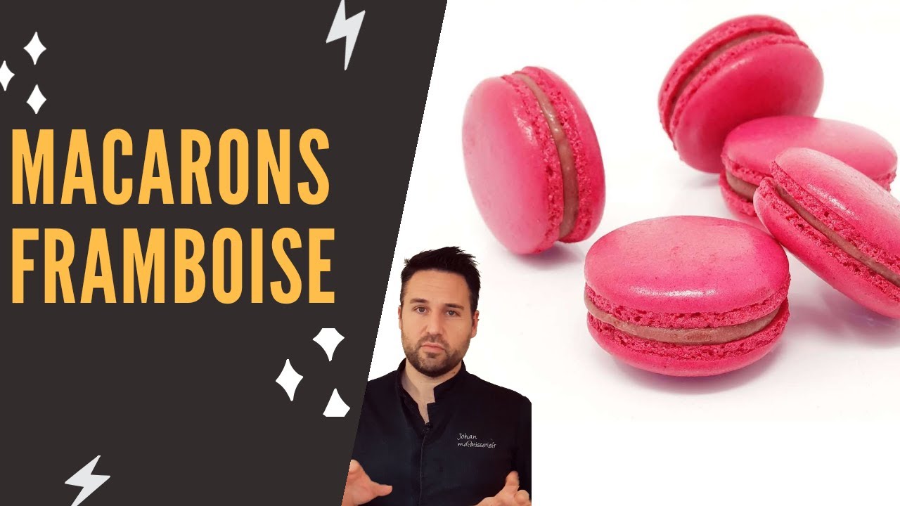 Macarons à la framboise (sans chocolat blanc)