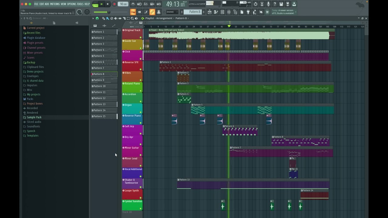 [ Sequencer ] .Feast - Nina (Backing Track)
