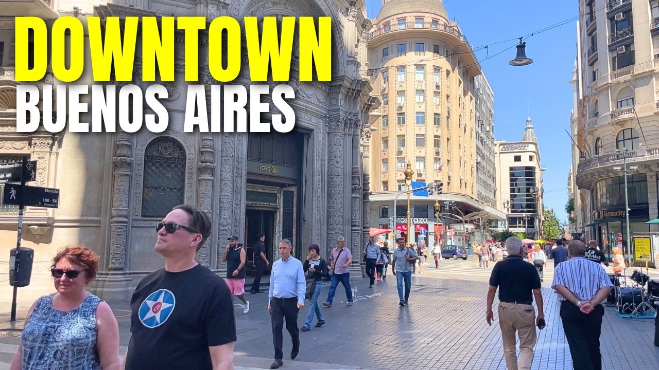 [4K] Downtown Buenos Aires Walking Tour | City Center Walk