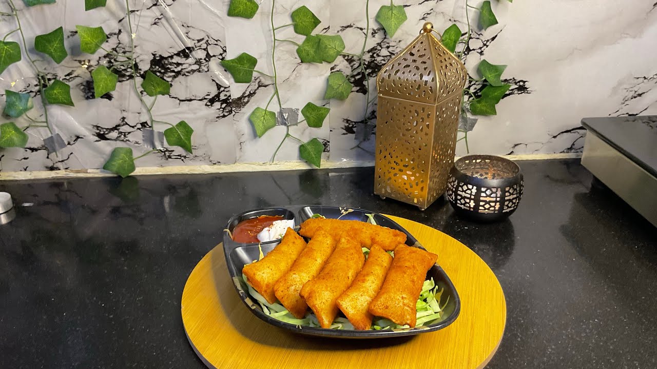 “D-3/30” Ramadan series ✨🌙 “crispy & tasty paneer cheese spring rolls”