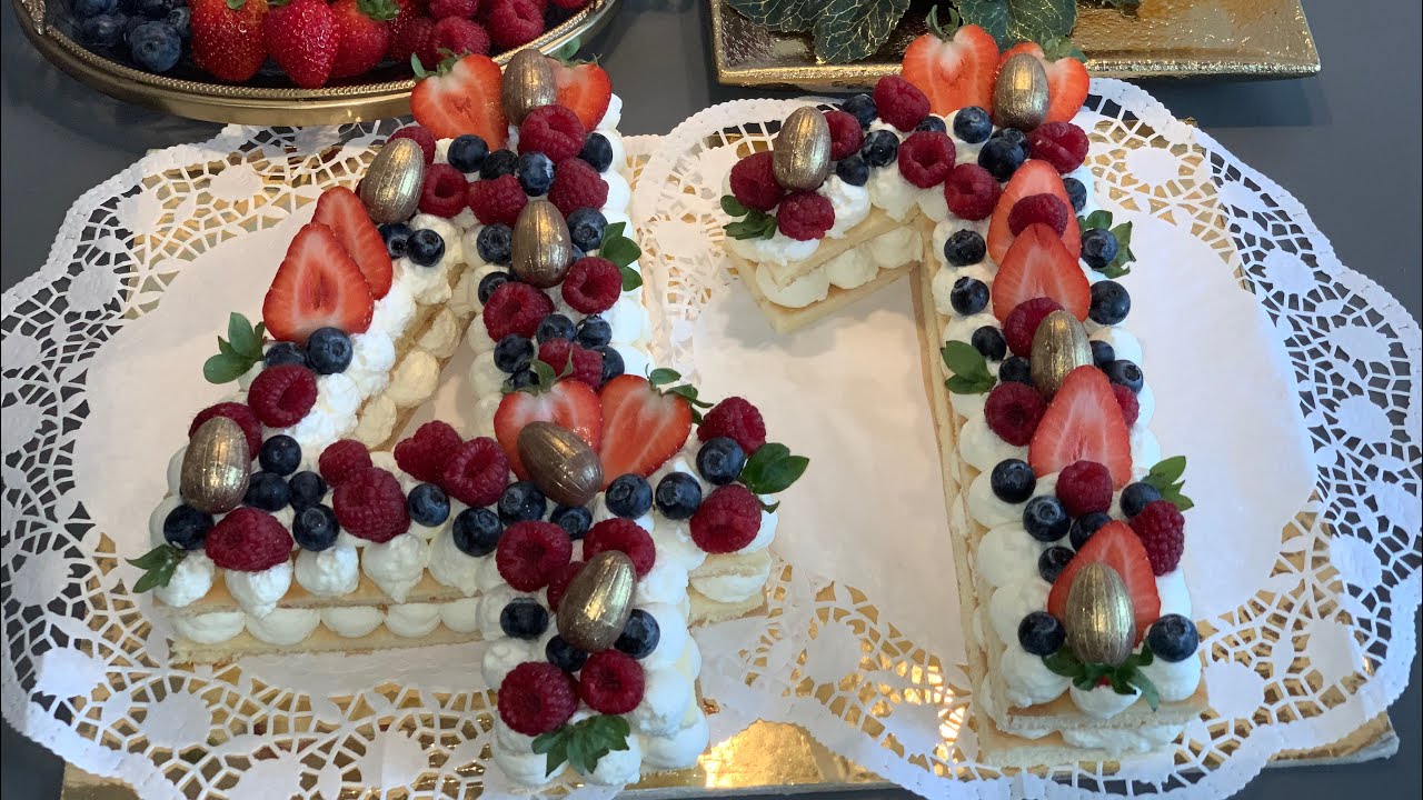 Zahlentorte 41 / Buchstabentorte / 🍓Rezept 👇🏻Torte me numra 🎂