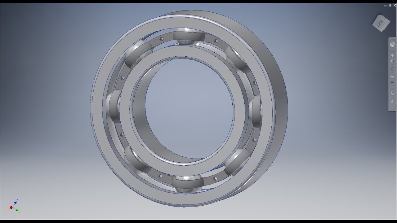 Học inventor cơ bản: Vẽ vòng bi bằng inventor