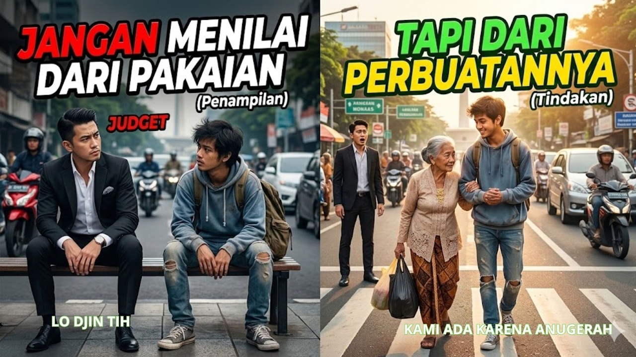 JANGAN MENILAI ORANG DARI PAKAIAN, TAPI DARI PERBUATANNYA.
