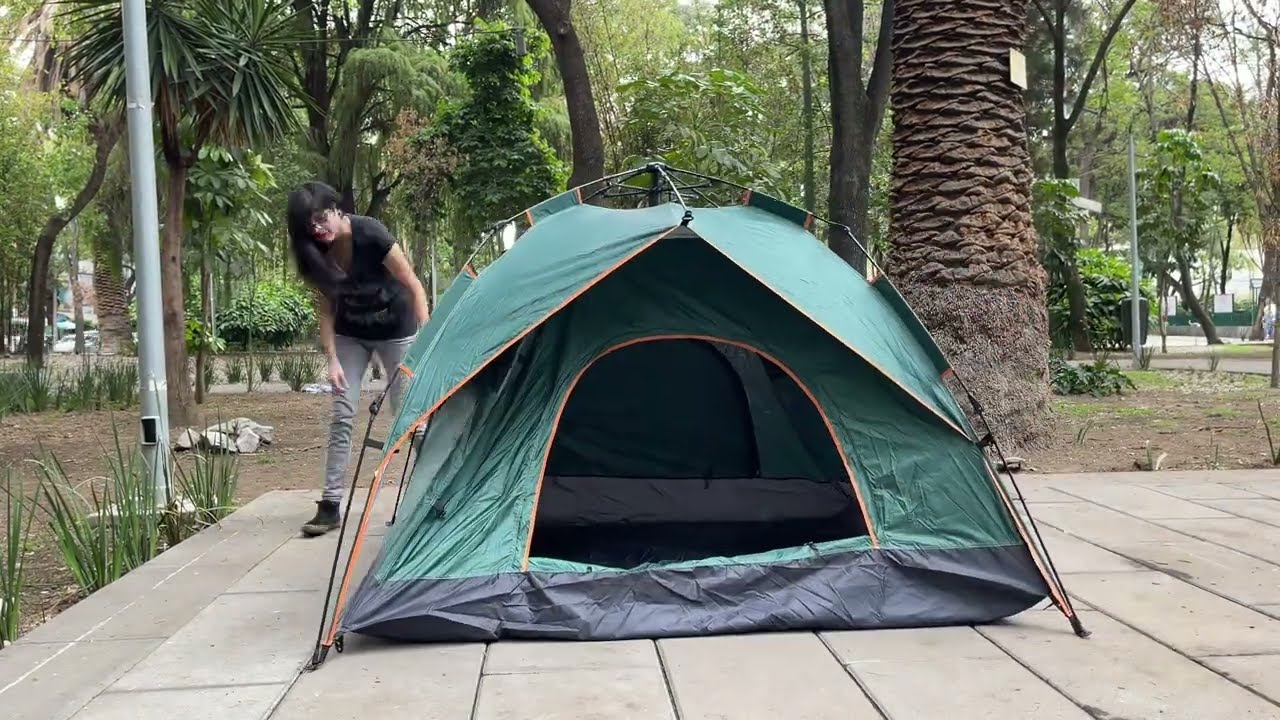 SANGKEE Tienda Casa Campaña Portátil 4 Personas Grande Camping+bolsa