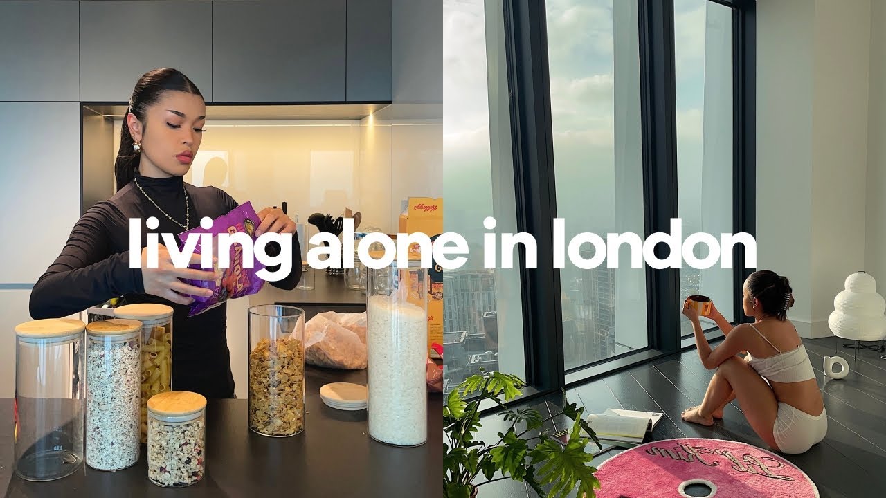 A Week Living Alone in LONDON | Organizing the Kitchen, What I Eat, Thrift Finds in the City
