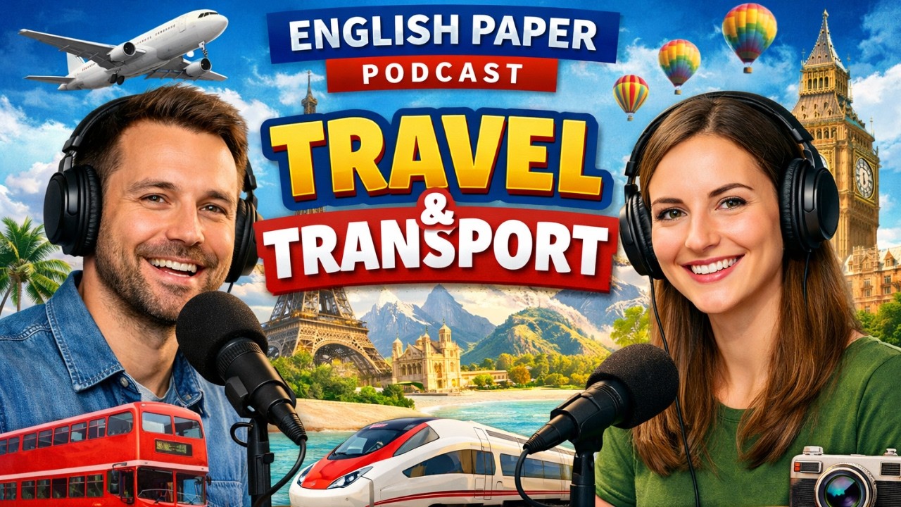 Travel & Transport Vocabulary | Learn English Through Real Conversation | English Paper Podcast