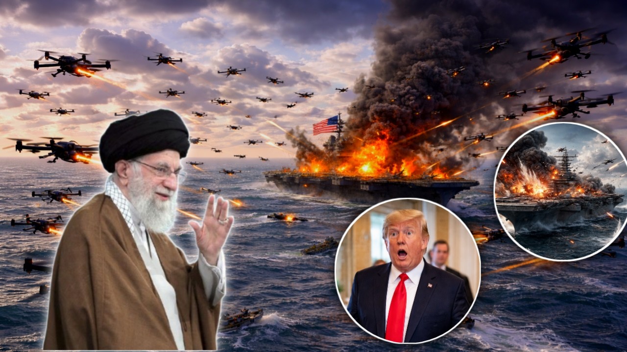 BARU SAJA TERJADI ~ Iran berhasil tenggelamkan kapal induk AS, Trump & sekutu panik usai di serang