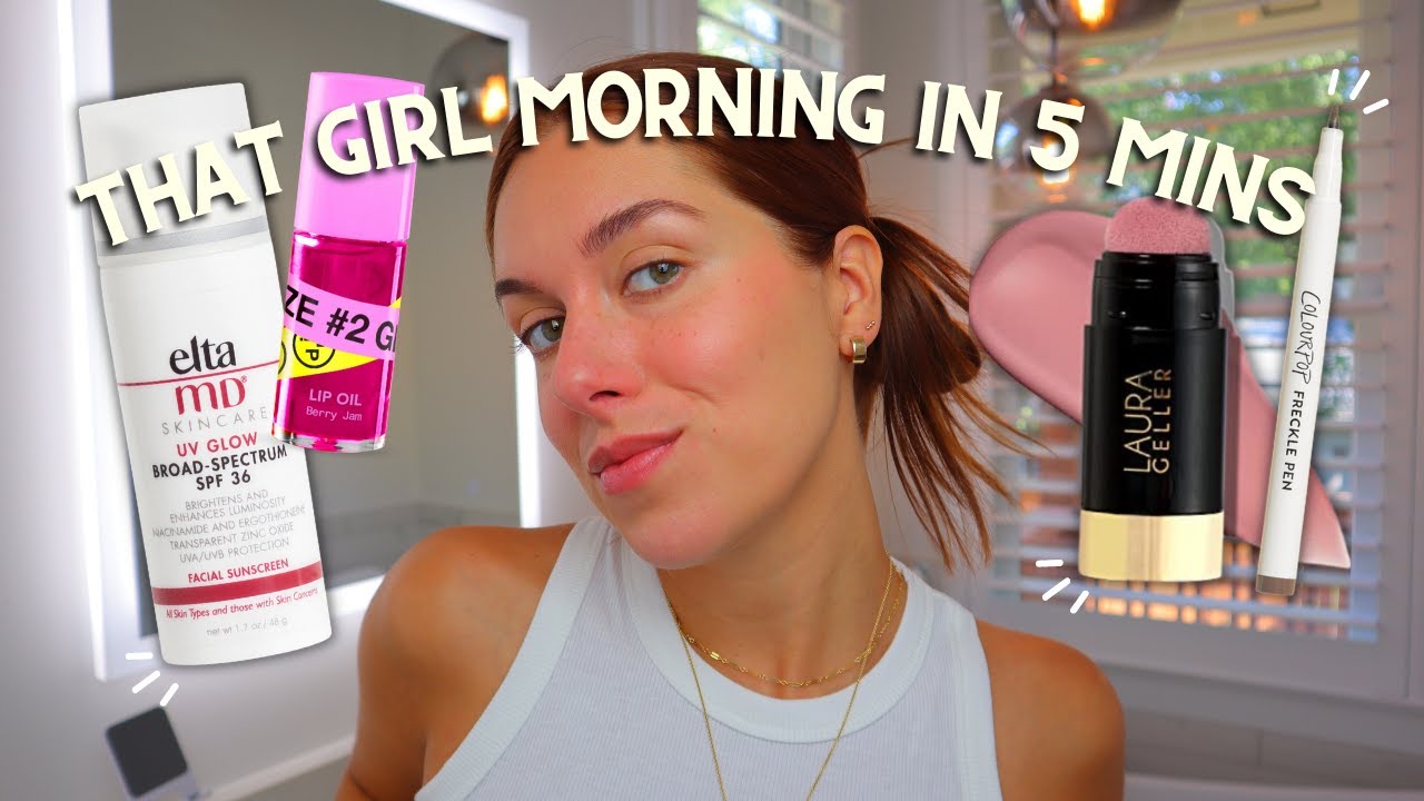 EASY QUICK PUT TOGETHER MORNING ROUTINE // no mascara and glowy low coverage