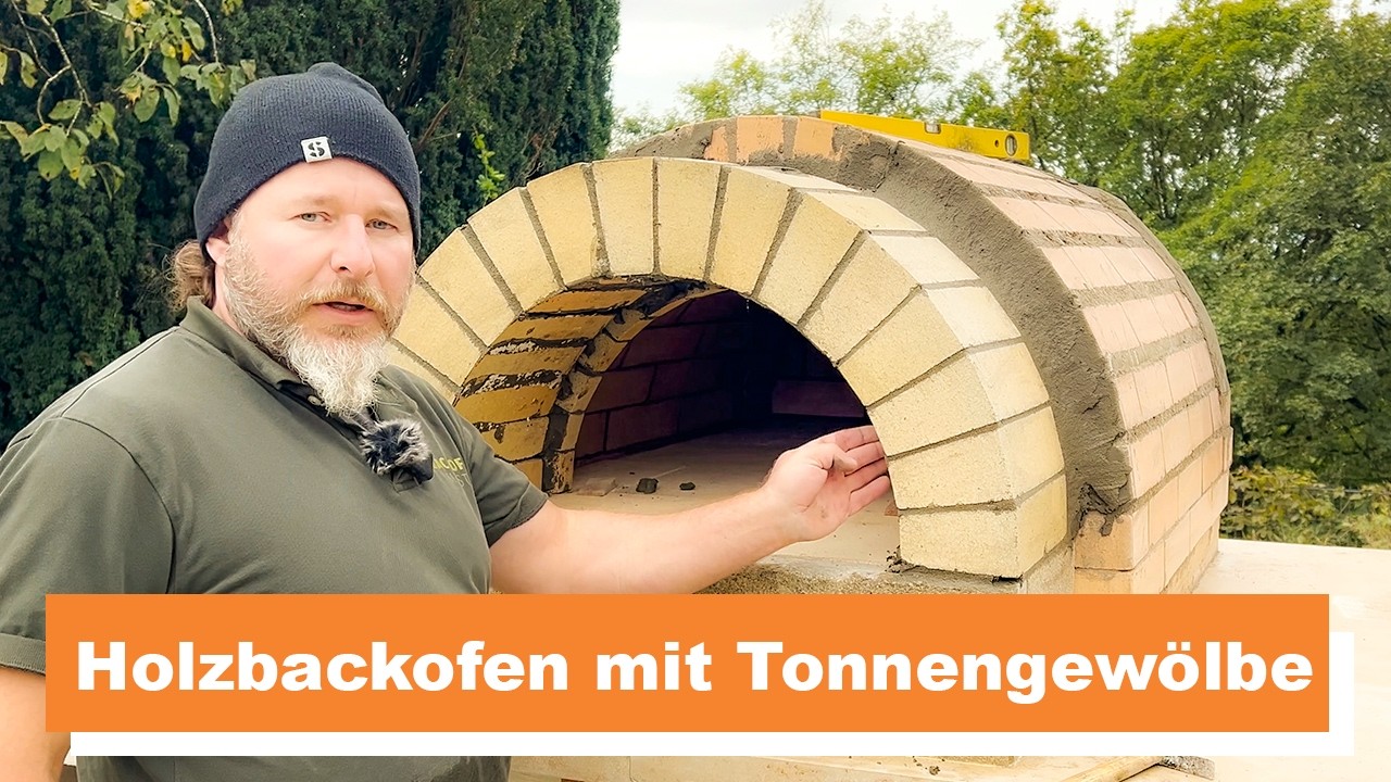 Bauanleitung: Holzbackofen BOTTO mit Tonnengewölbe 70x90 cm Backfläche. Für Pizza, Brot, Braten uvm.