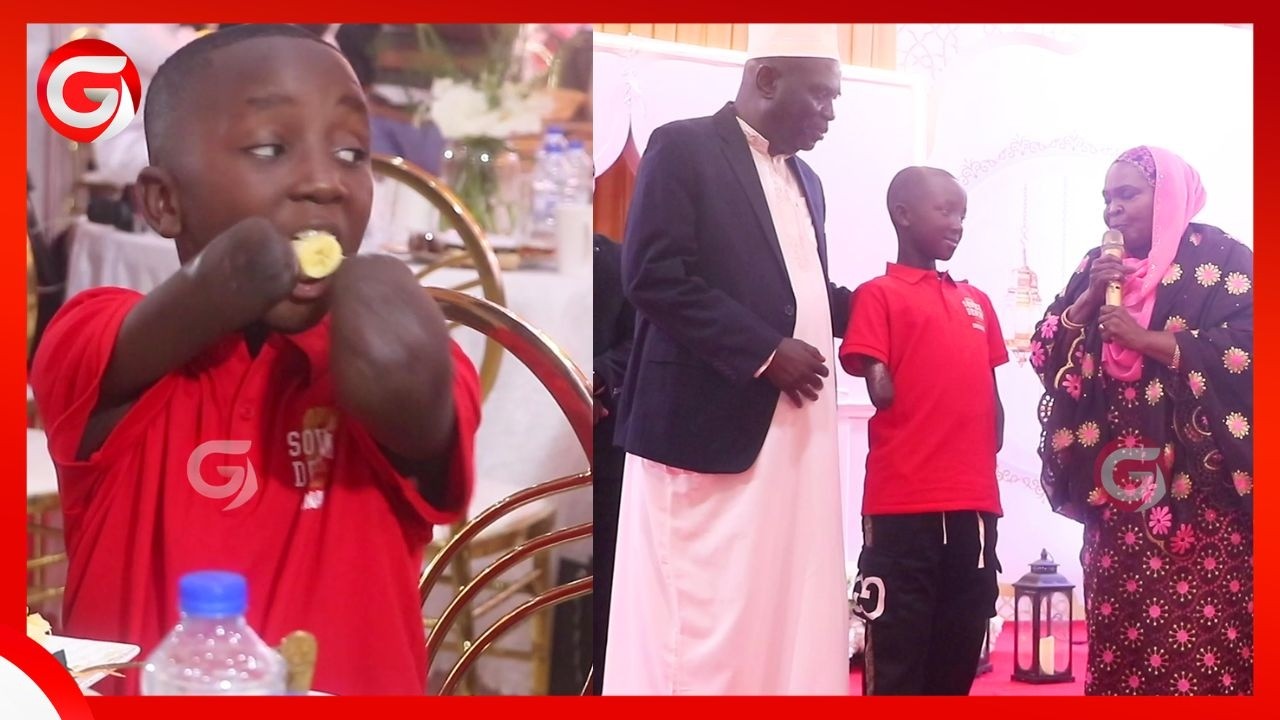 MTOTO GIDEON AMTUMIA UJUMBE RAIS MWINYI - MBUNGE TEMEKE AMNYANYUA KWENYE IFTAR....