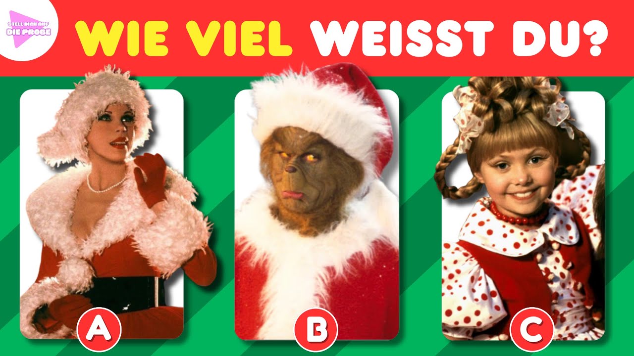 WIE VIEL WEISST DU ÜBER DEN GRINCH? 🤔🎁 | WEIHNACHTSQUIZ 🎄 | STELL DICH AUF DIE PROBE
