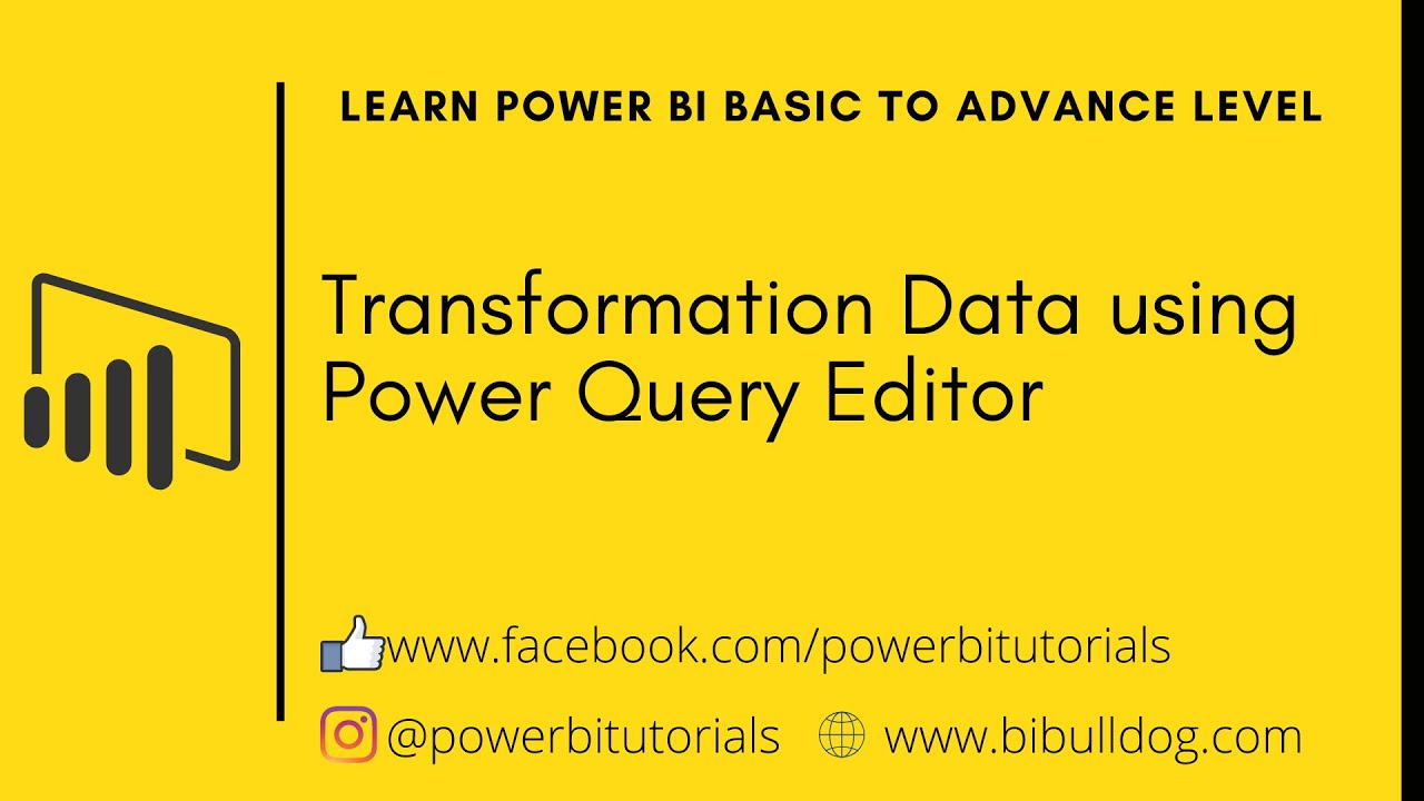 3 - Transformation Data using Power Query Editor