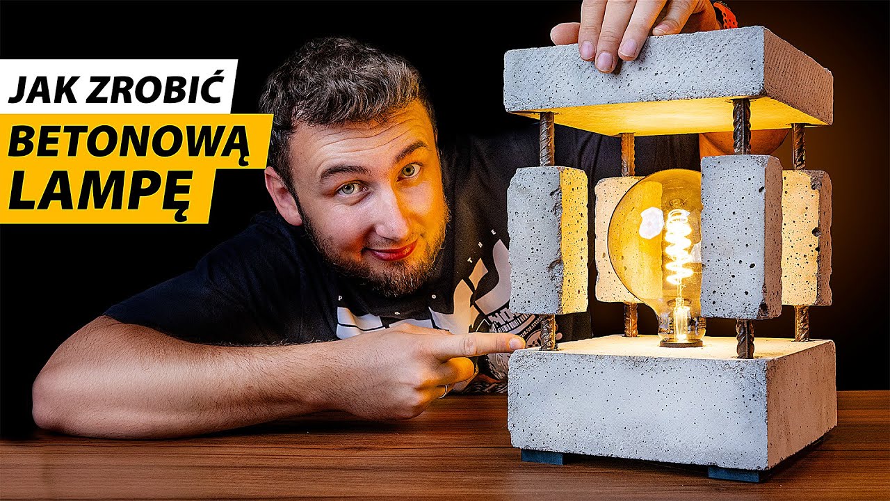 Jak zrobić swoją własną lampę z betonu. Druk 3D  - DIY Zrób to sam