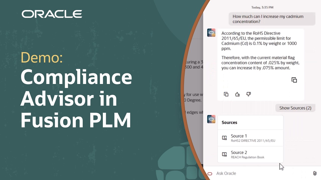Консультант по вопросам регулирования и соответствия продукции PLM на основе ИИ: демонстрация