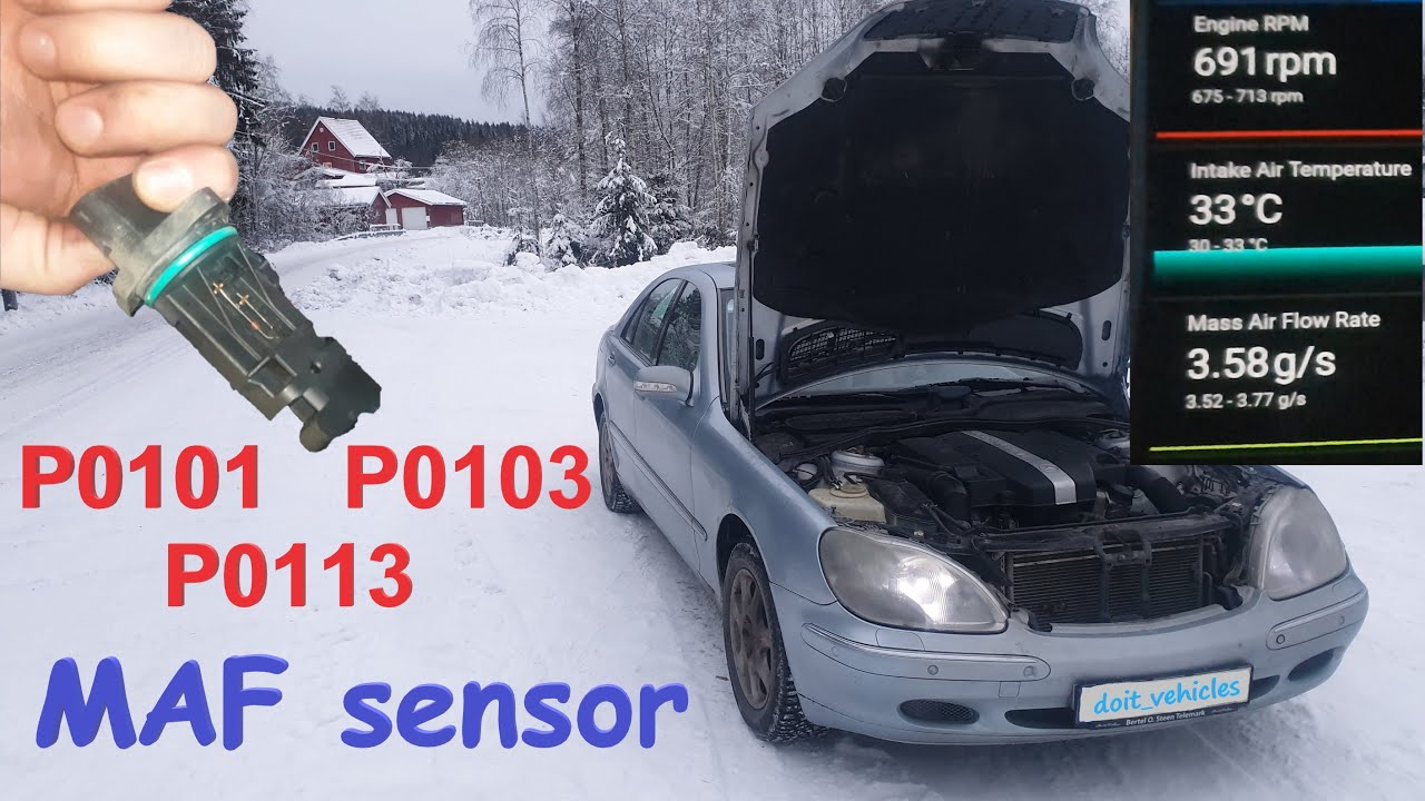 S320 Advanced Diagnose of the Mass Air Flow Sensor on Mercedes W220 Problems / Cleaning / Removing