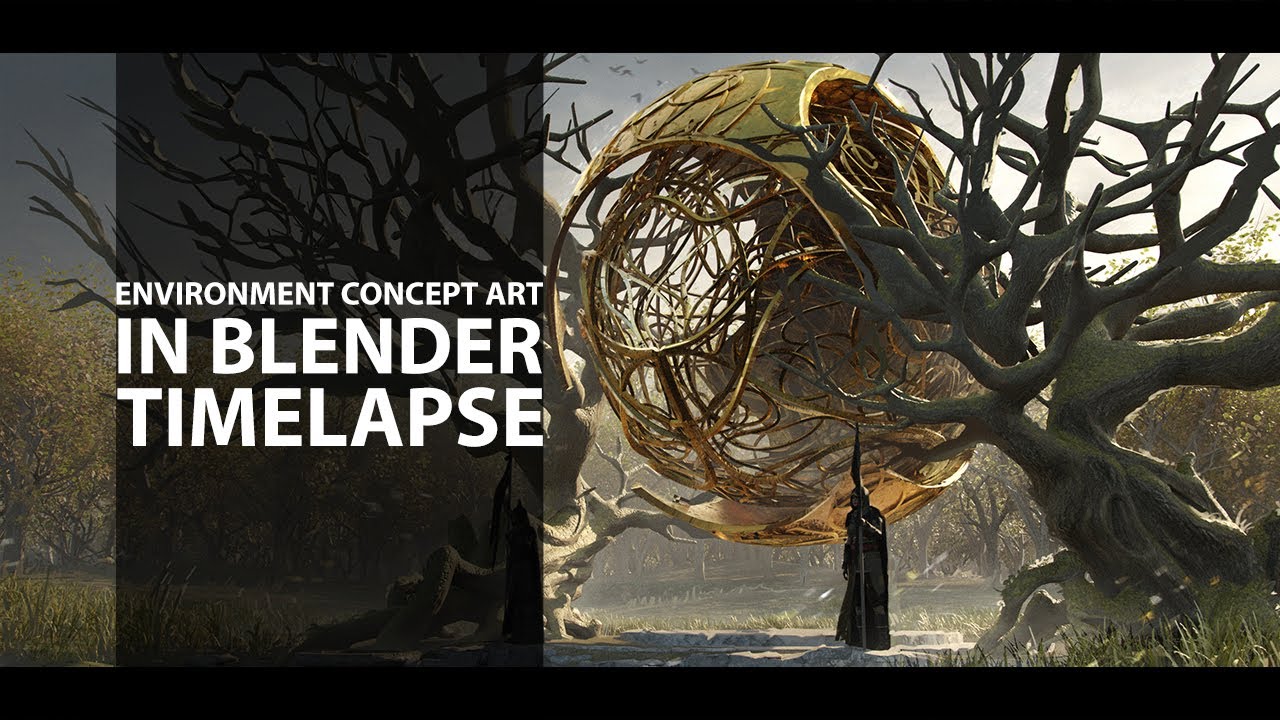 Digital art/ timelapse - making concept art Blender