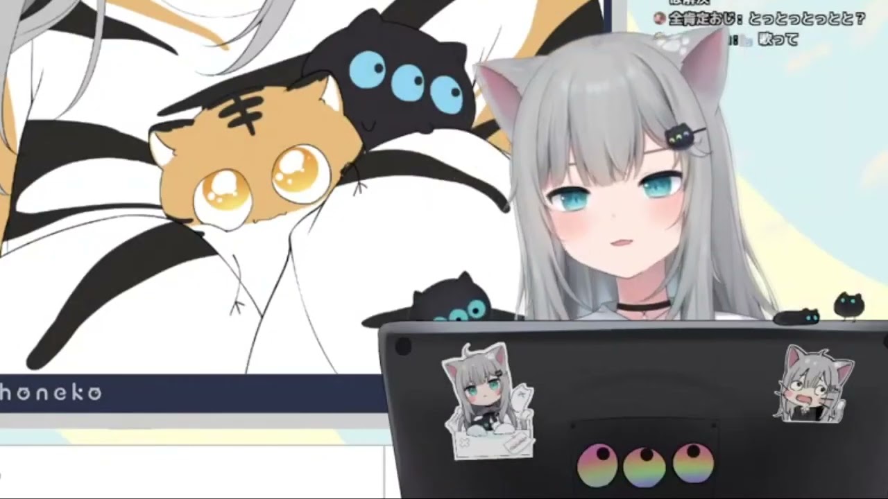 cute nachoneko singing in diabetes