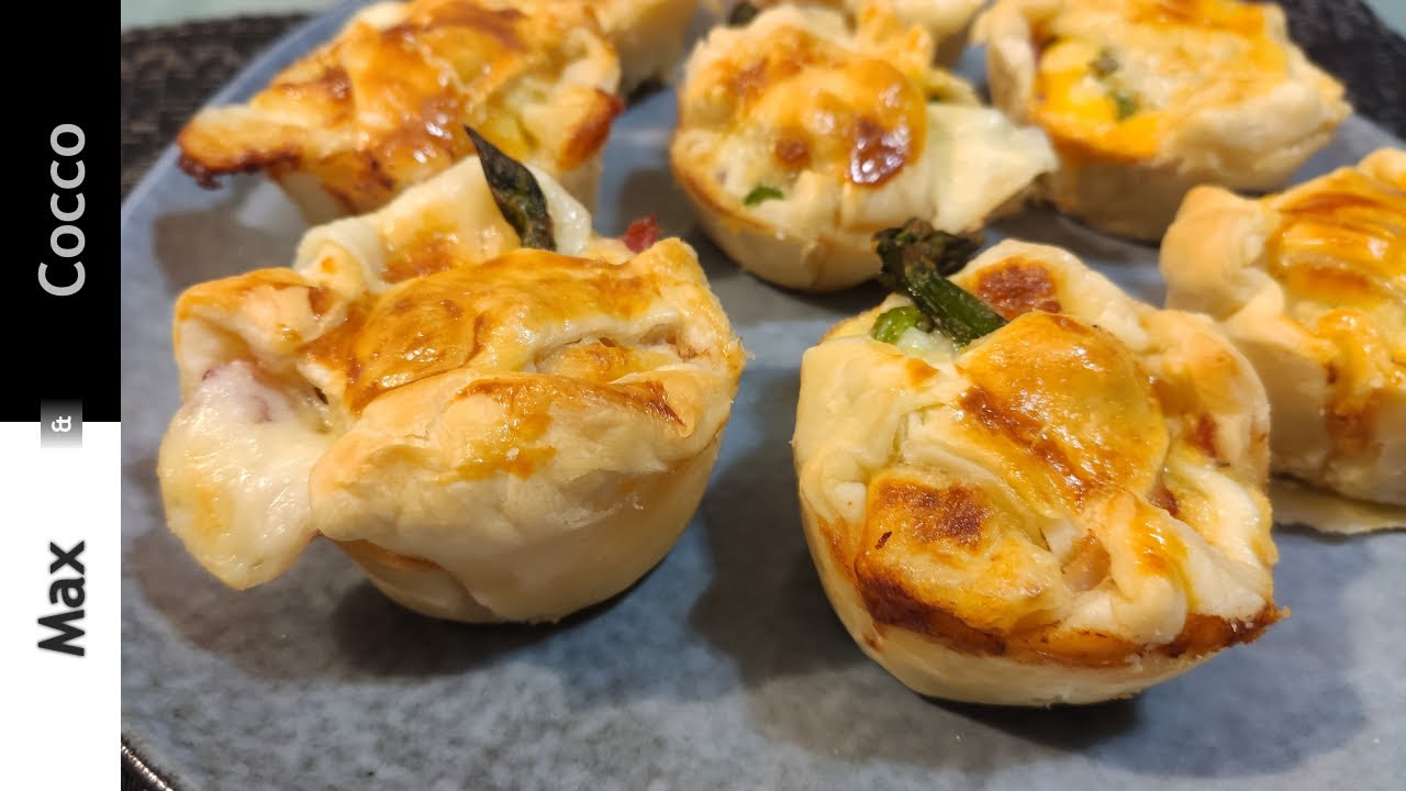 CESTINI di SFOGLIA con ASPARAGI e BACON - Ideali per ANTIPASTO o APERITIVO