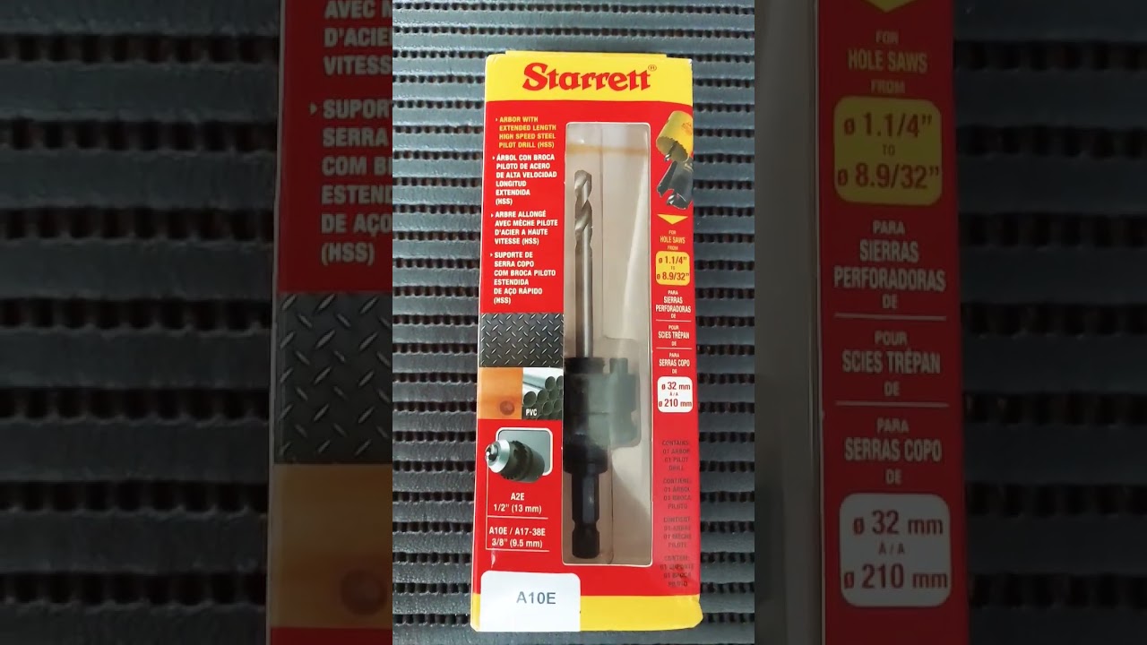 Suporte de Serra Copo com Broca Piloto Starrett A10E 3/8
