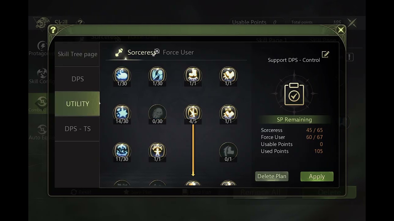 Force User Skill Build (Level 40 Cap) [Dragon Nest M: Classic]