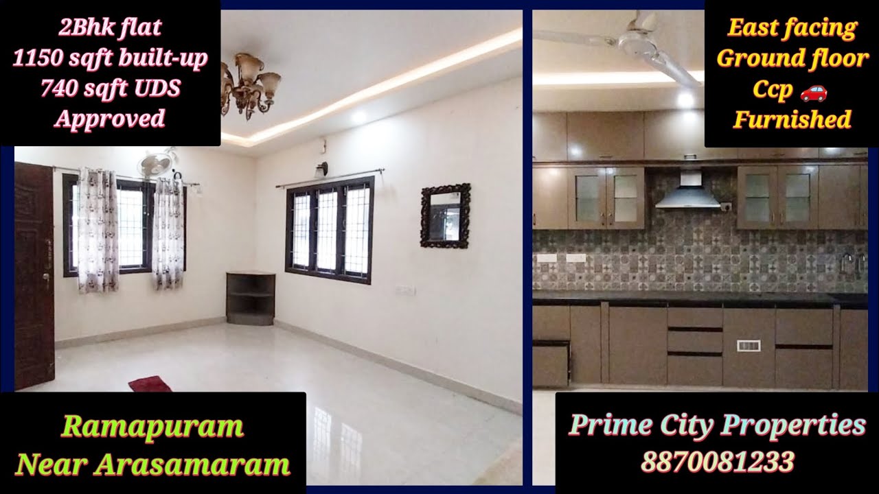 Spacious 2bhk flat sale in Ramapuram, Chennai  🆔2223.  #approved #groundfloor #eastfacing #furnished
