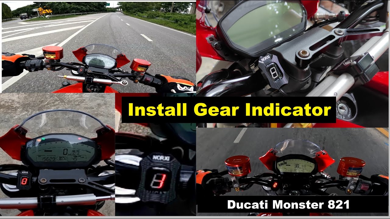 moto-auto EP017 รีวิวติดตั้งไฟบอกเกียร์ ดูคาติ มอนสเตอร์ 821 Install Gear Indicator Ducati Monster