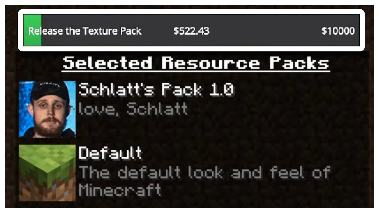 Jschlatt Raises Money To Release His Cursed Texture Pack