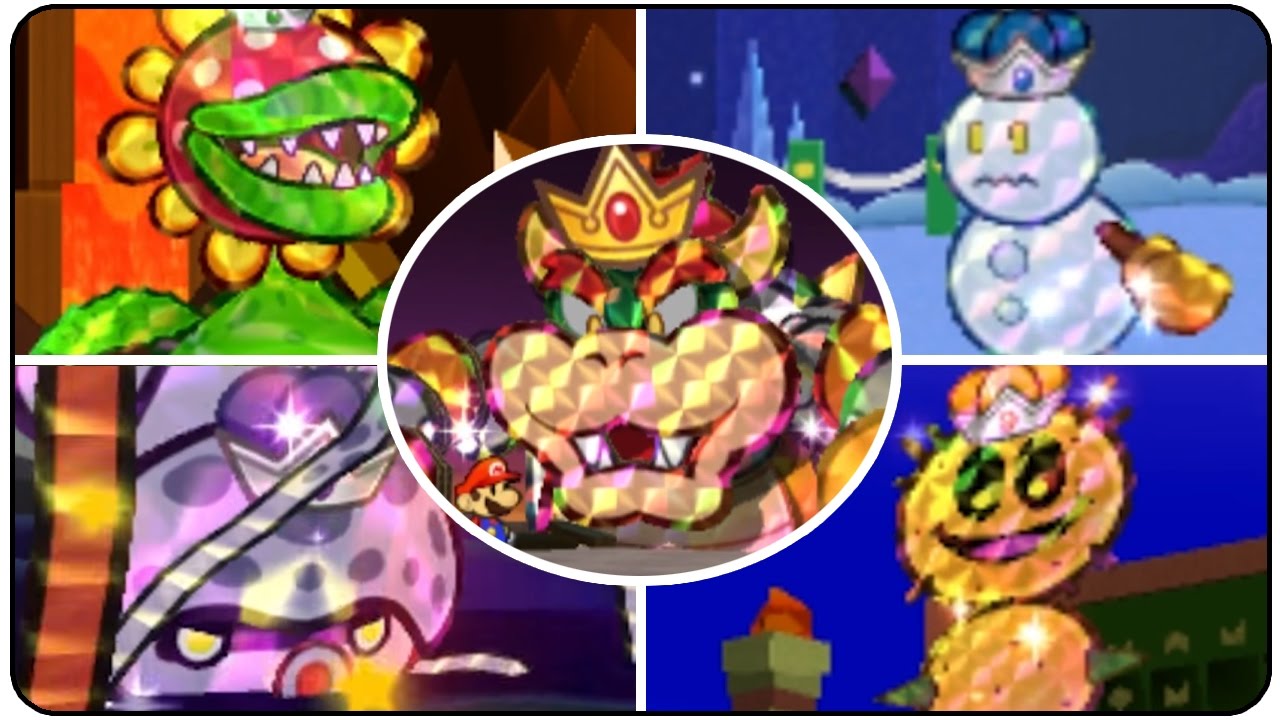Paper Mario Sticker Star - All Bosses