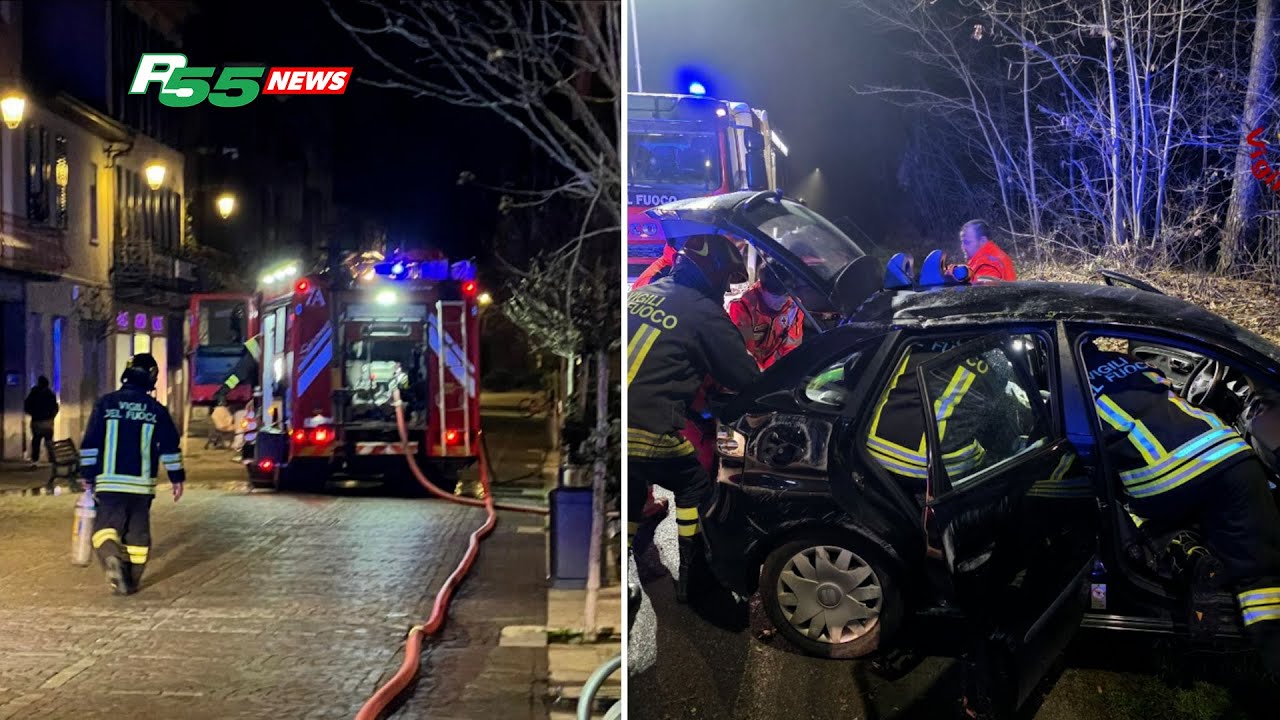Varesotto - Ristorante in fiamme e schianto contro un albero
