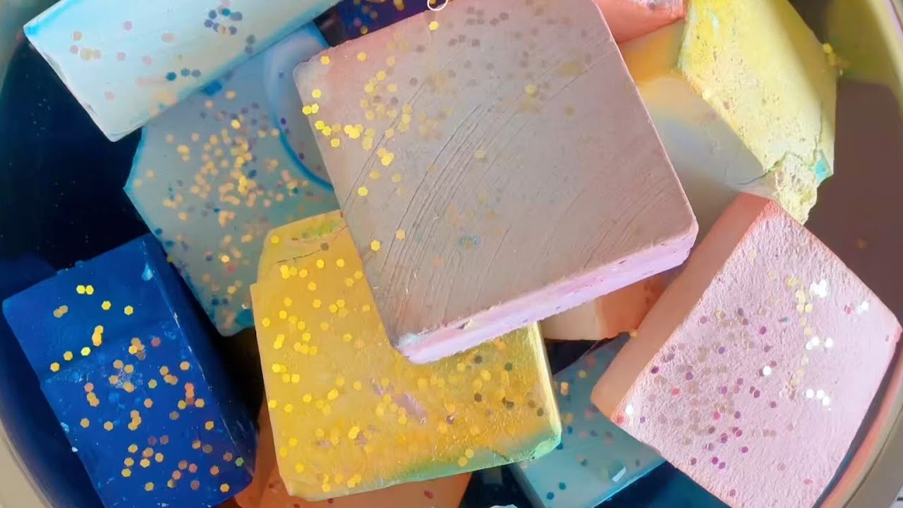 Dyed & reformed blocks crumble compilation ASMR 