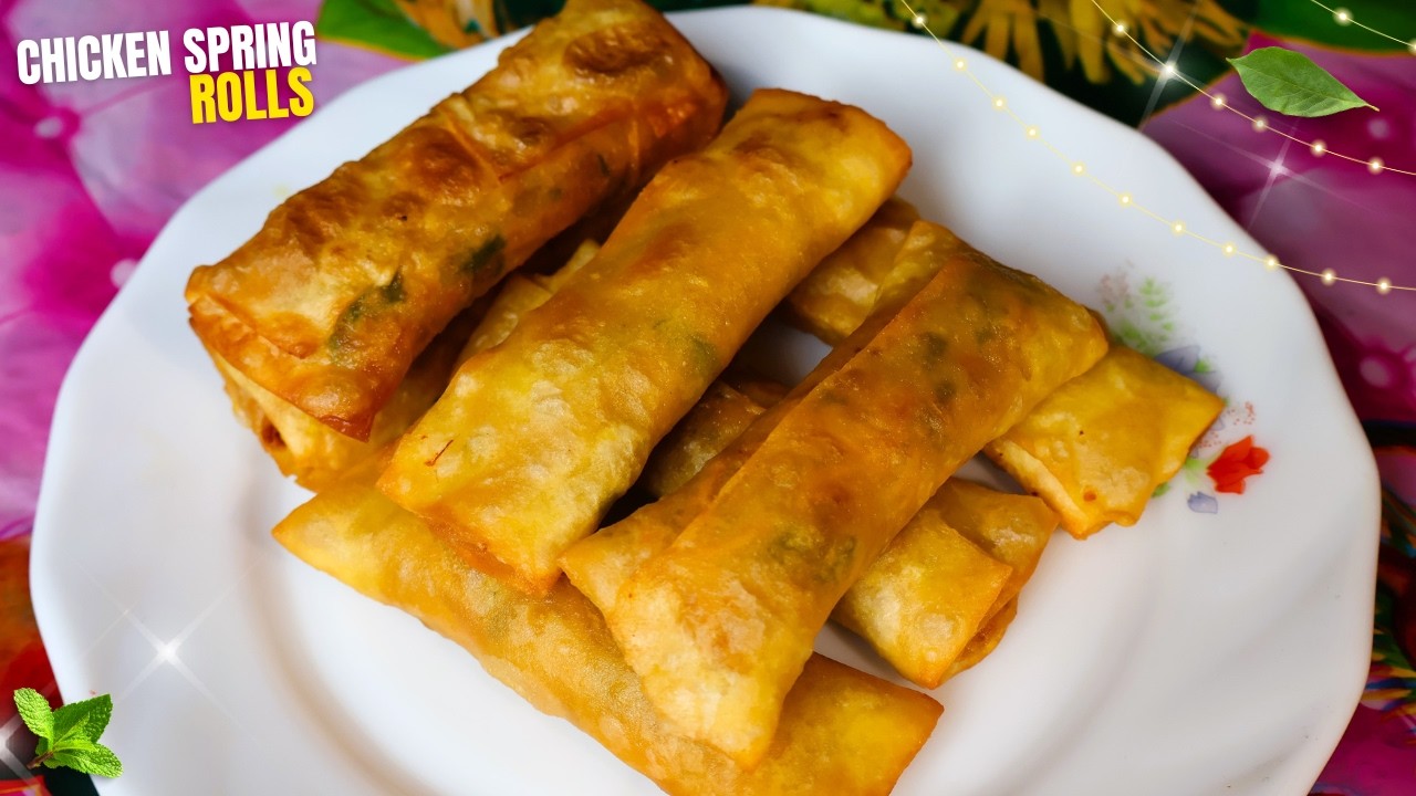 Ramadan Special Chicken Spring Rolls Recipe 🌙🔥 | Crispy Iftar Snack By Fantastic Food Tales