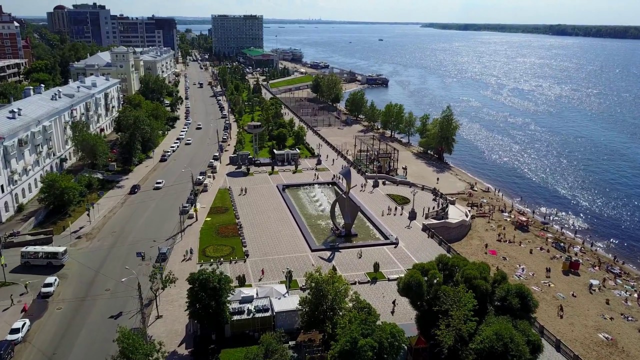 Набережная от Вилоновской до Ленинградской г. Самара 4.07.2017 (Video 4K)