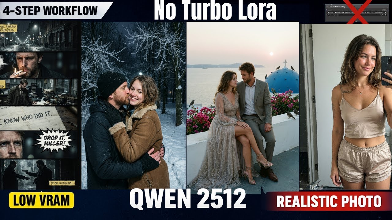 Рабочий процесс Qwen Image 2512 ComfyUI: Исправление пластиковой оболочки (лучше, чем Z Turbo)