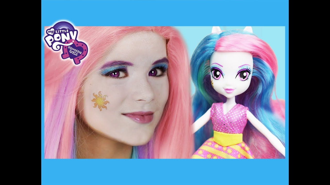 My Little Pony Princess Celestia Makeup Tutorial!  Equestria Girl Doll Cosplay | Kittiesmama