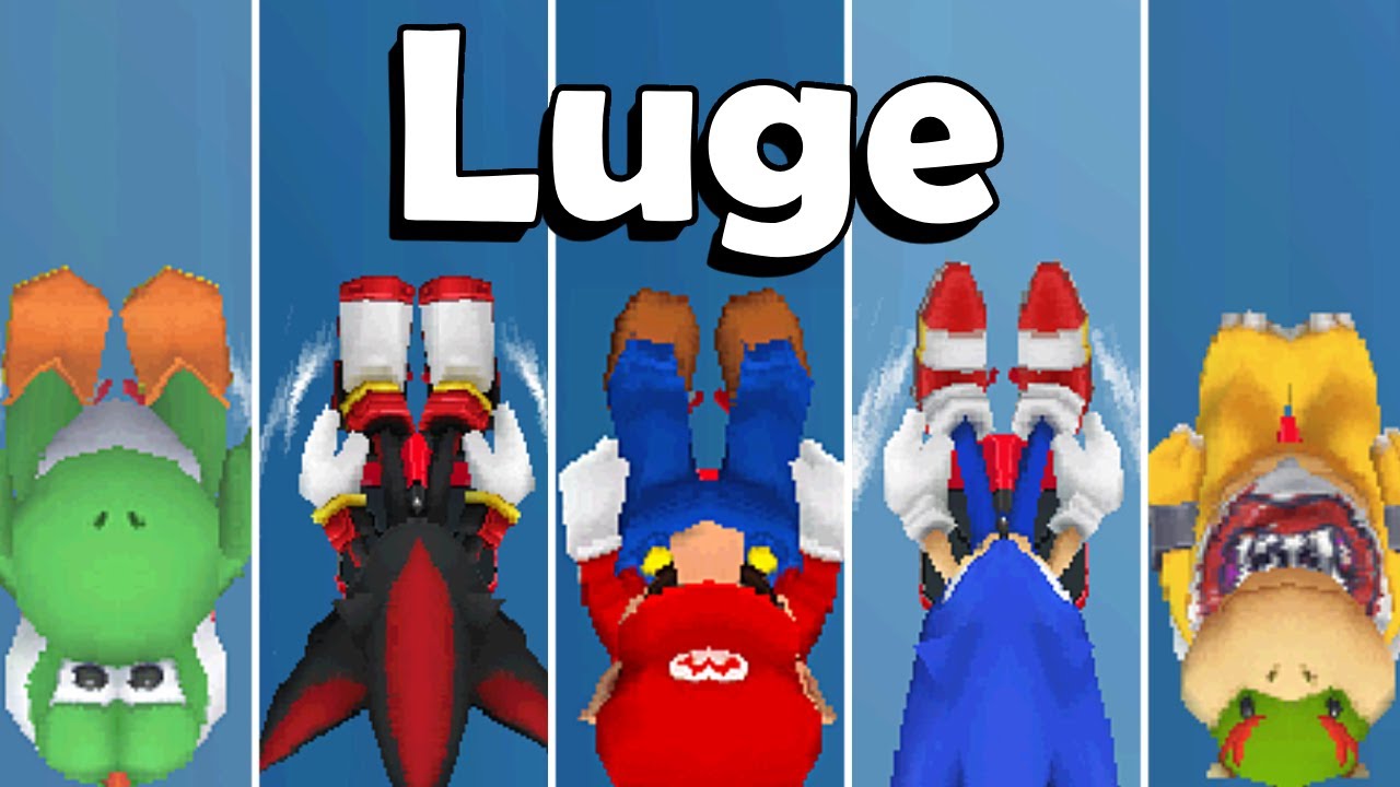 Mario & Sonic at the Olympic Winter Games [DS] - Luge (All Characters)