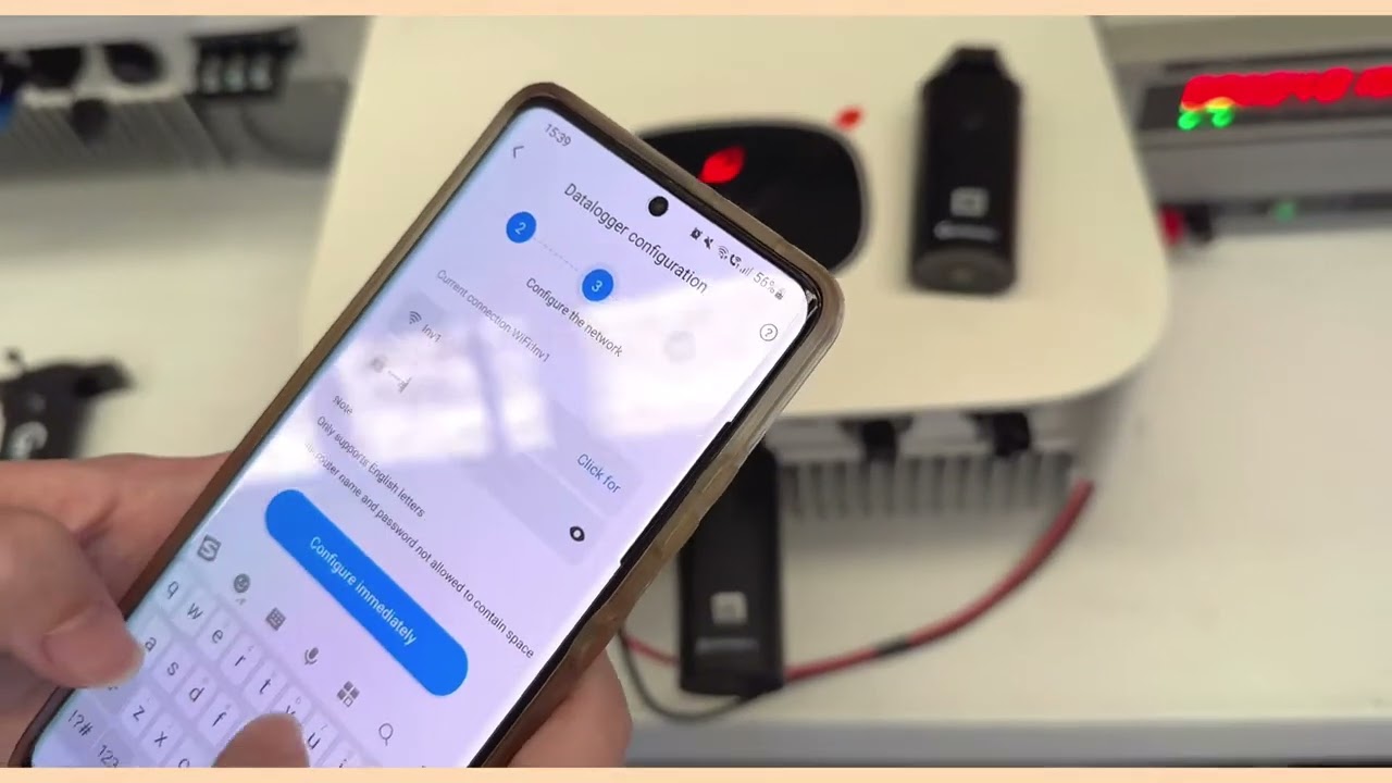 Growatt wifi configuration shine phone (ECXMG4 -- Installer code) 