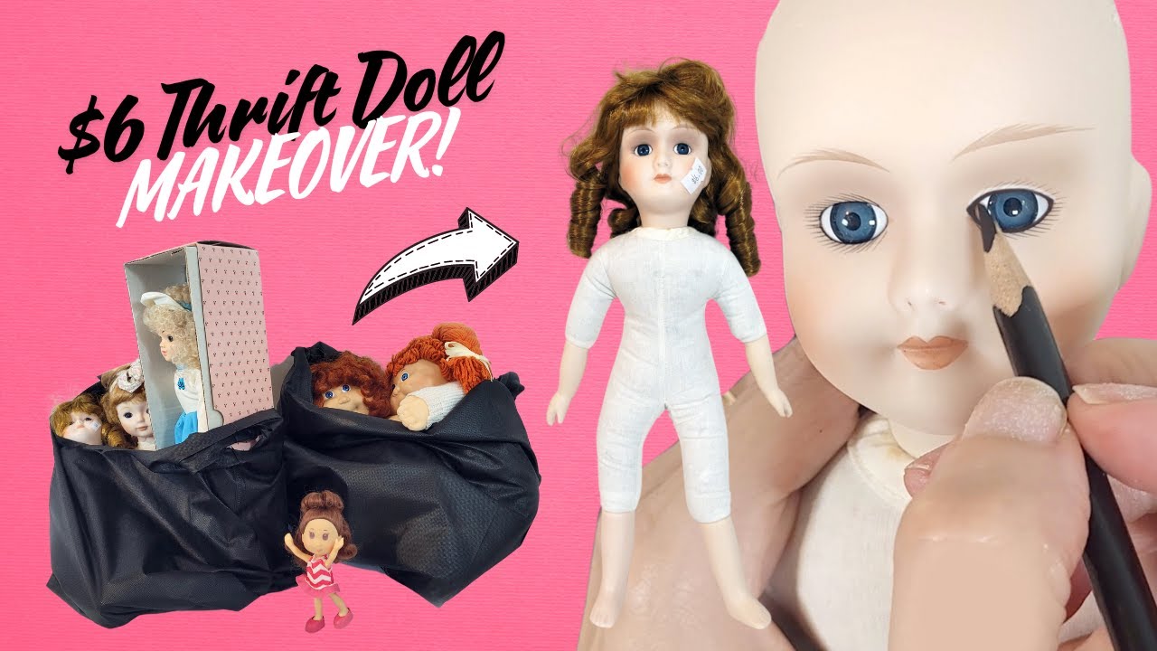 Transforming 1980s Porcelain Thrift Doll into a Timeless Antique Repro!