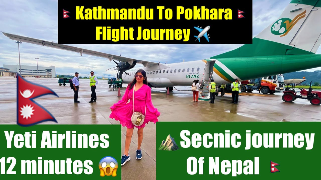Kathmandu To Pokhara Flight Journey || Amazing Flight journey in Nepal🇳🇵||Yeti Airlines ATR72-500