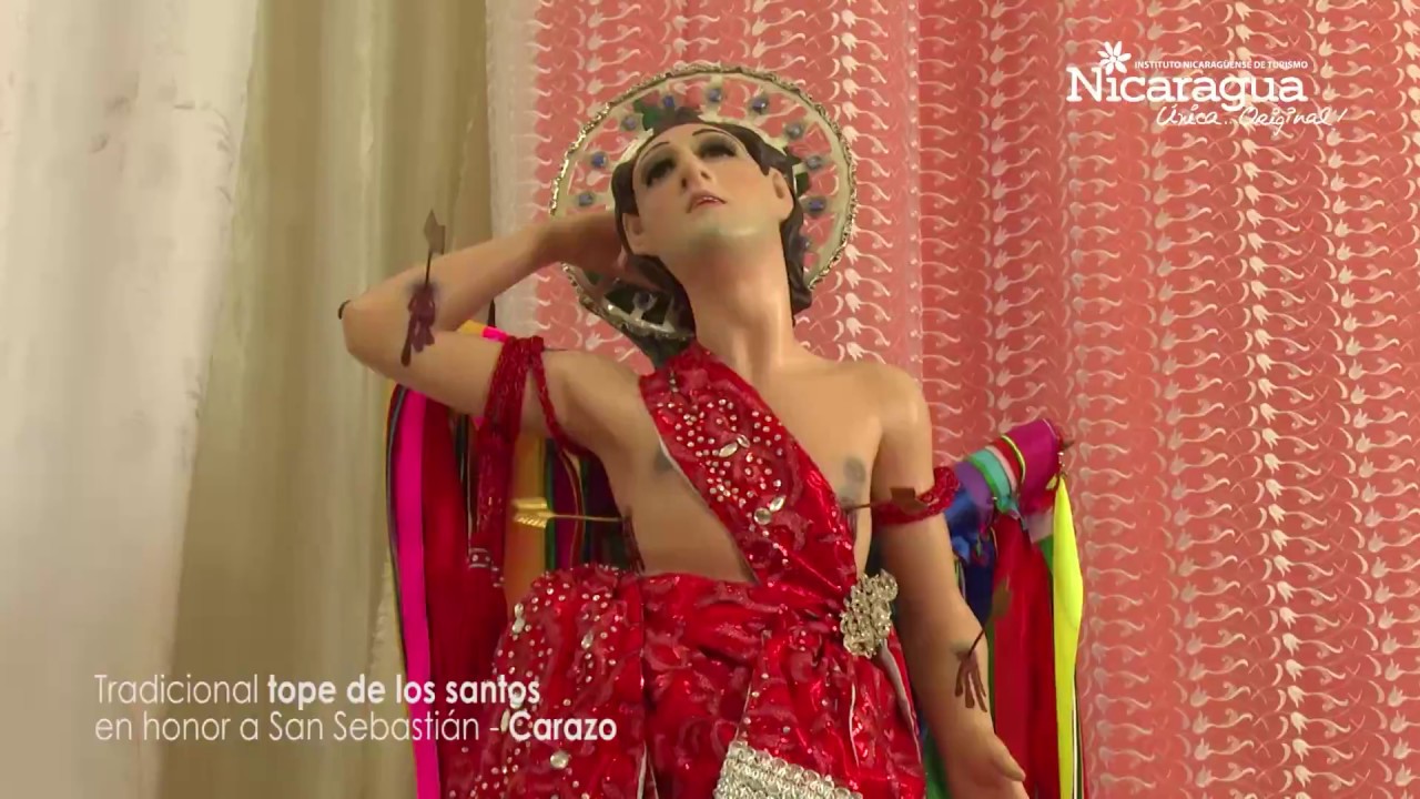 Tradicional tope de los santos en honor a San Sebastián  Carazo
