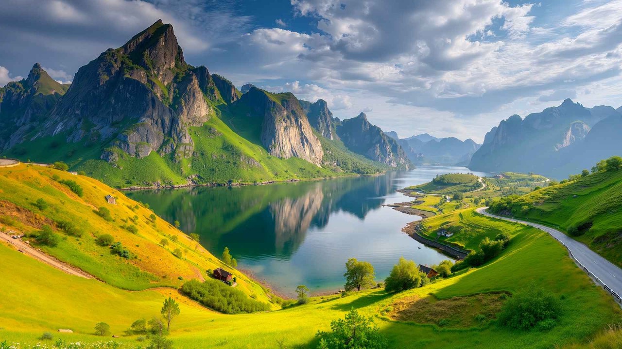 🌅 Calming Flute Melodies | Nature Sounds & Valley Sunset Views for Deep Relaxation