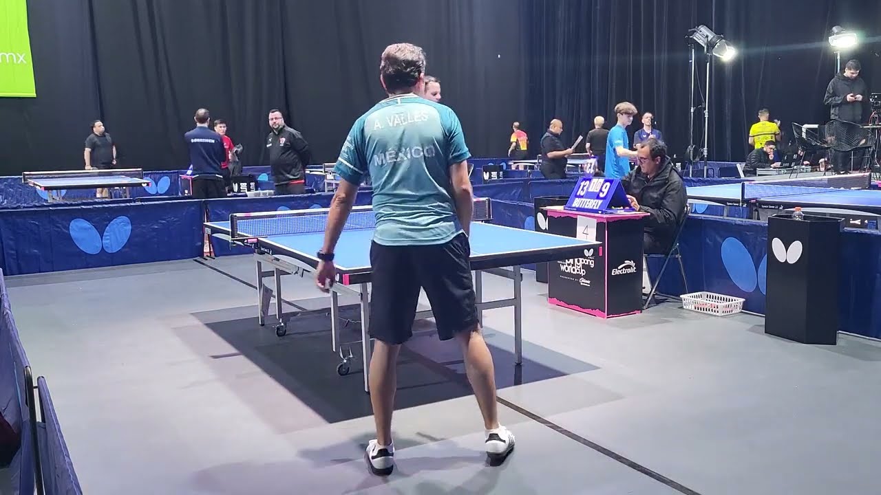 Pingpong World Cup Mexico 2024 Marek Záškodný (1977) CZE - Aldofo Valles (1611) MEX Sandpaper Groups