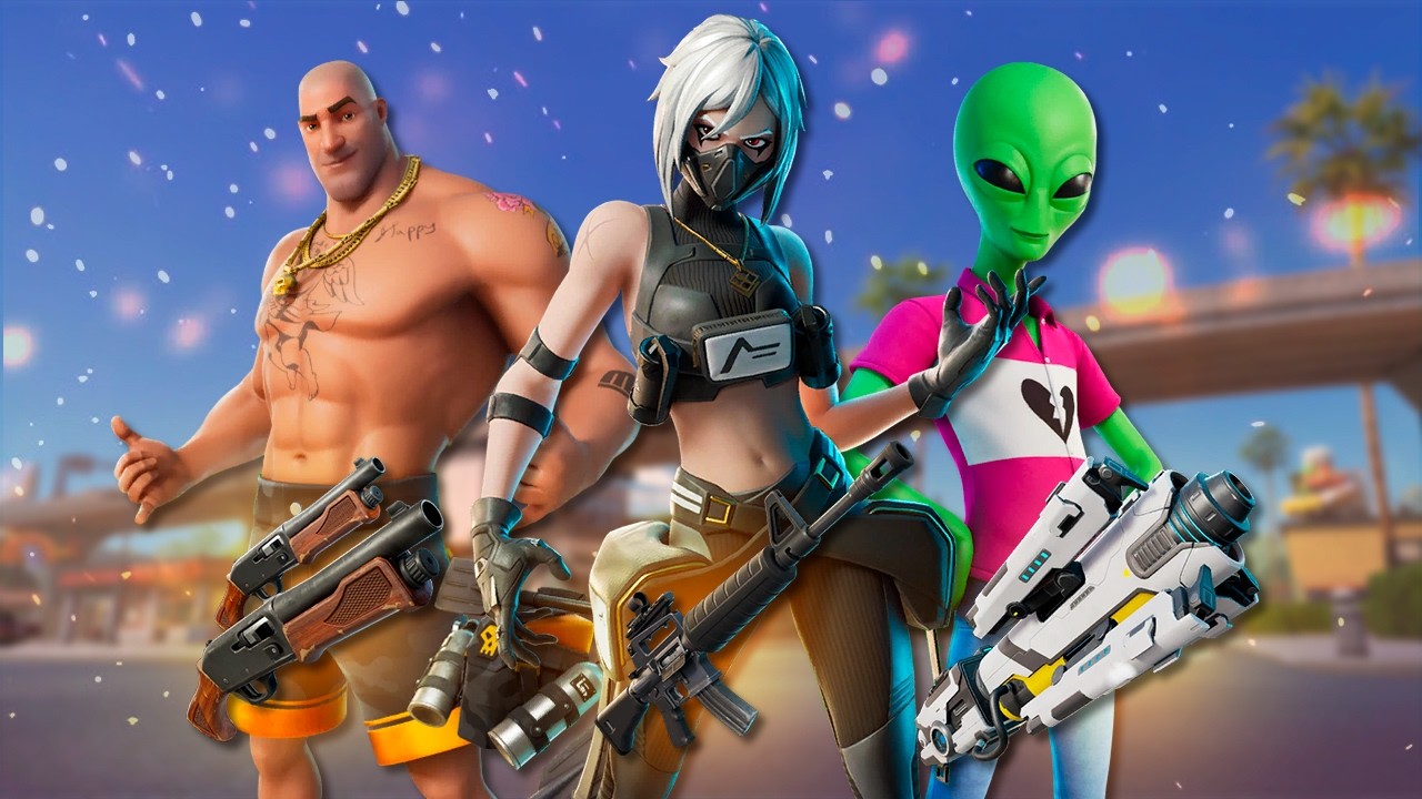 FORTNITE, MAS SÓ VALE USAR AS ARMAS DOS CHEFES MÍTICOS! 👑🔥